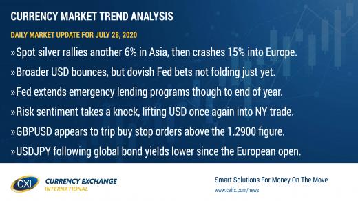 Silver selloff briefly helps USD, but Fed meeting looms