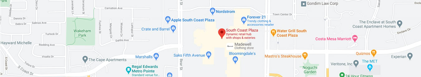 Maps of South Coast Plaza, Mall, Costa Mesa
