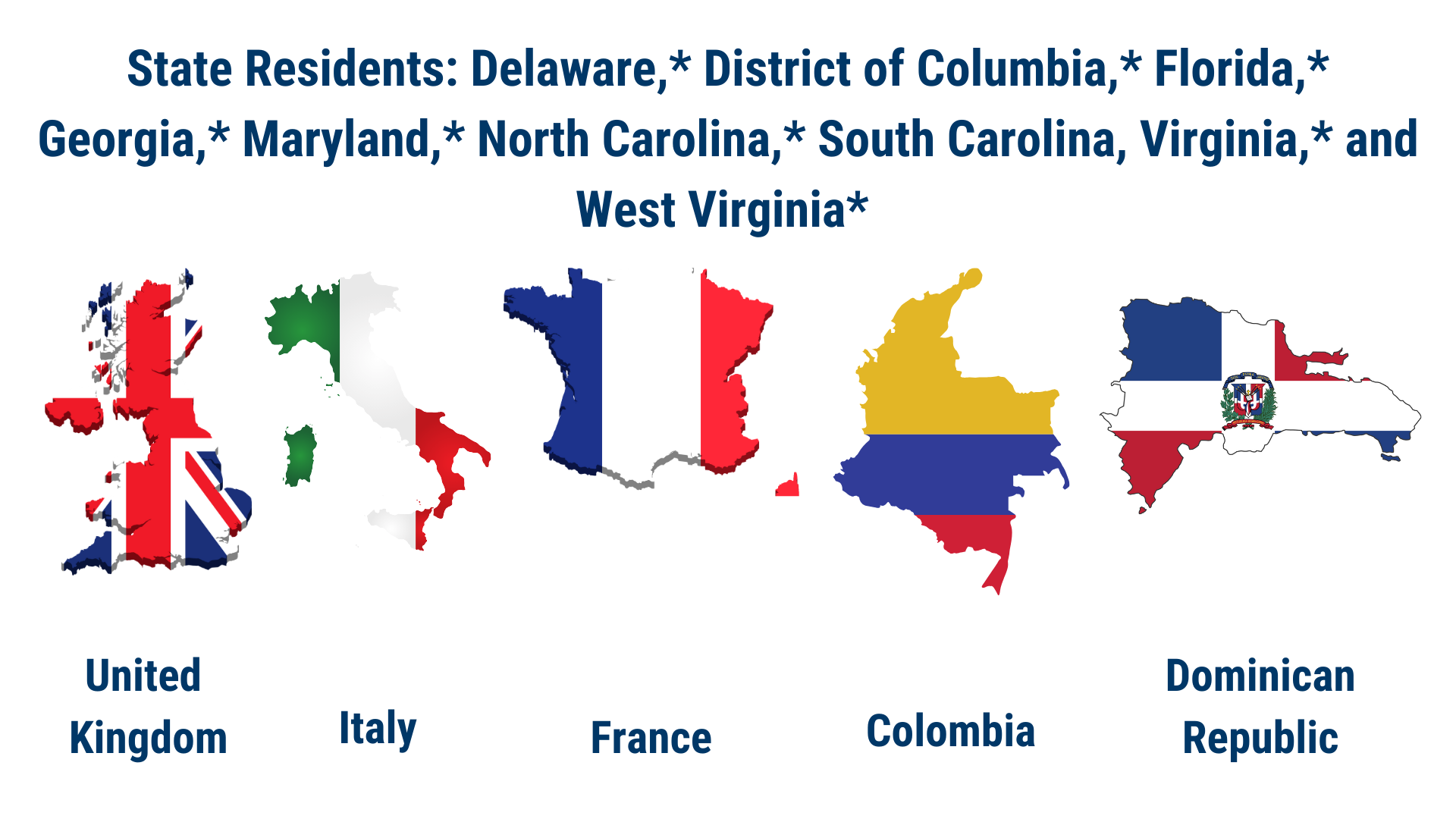 South Atlantic Region: United Kingdom, Italy, Colombia, and Dominican Republic