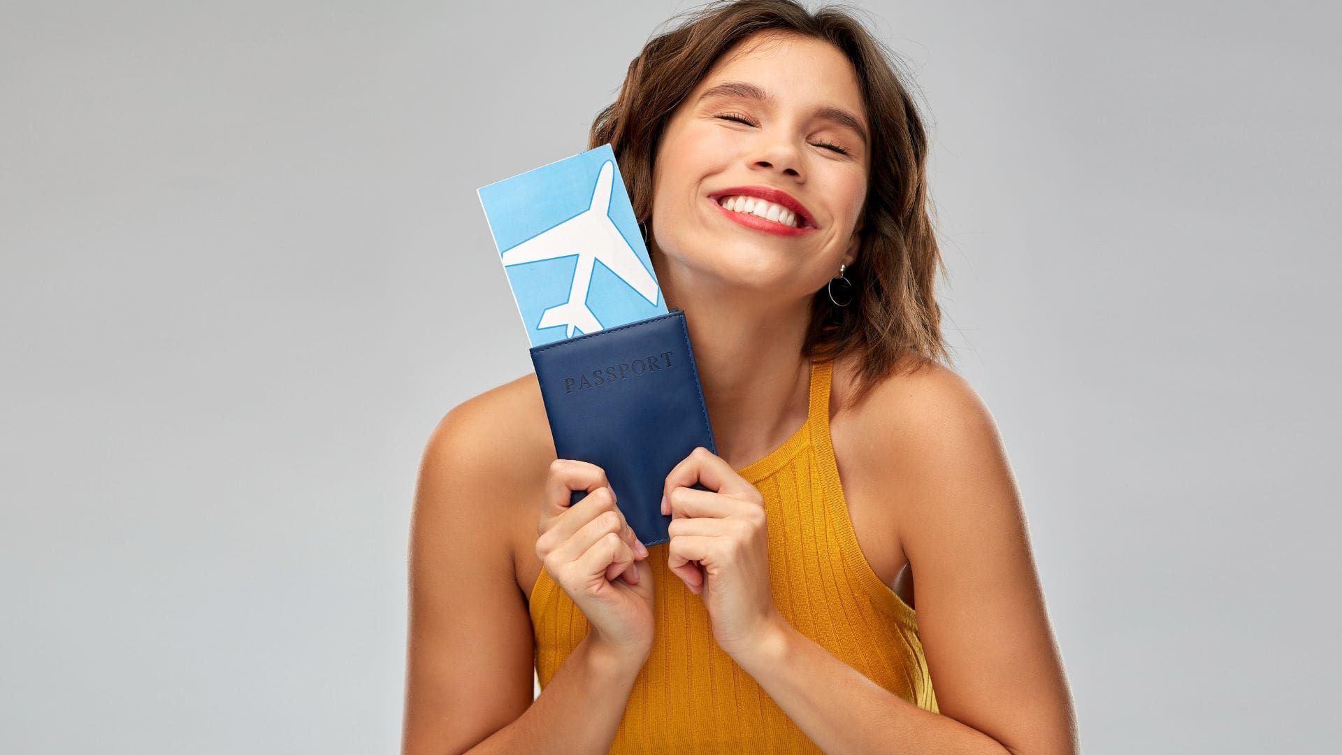 Traveler with Passport in Hand